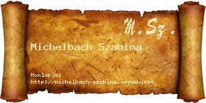 Michelbach Szabina névjegykártya